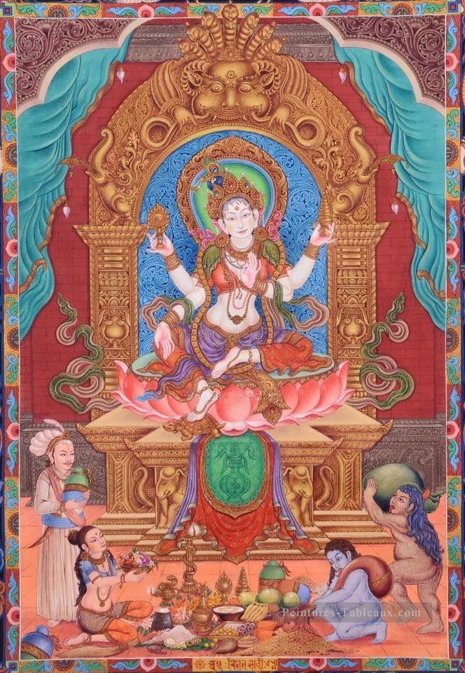 Le bouddhisme Lakshmi Devi Peintures à l'huile
